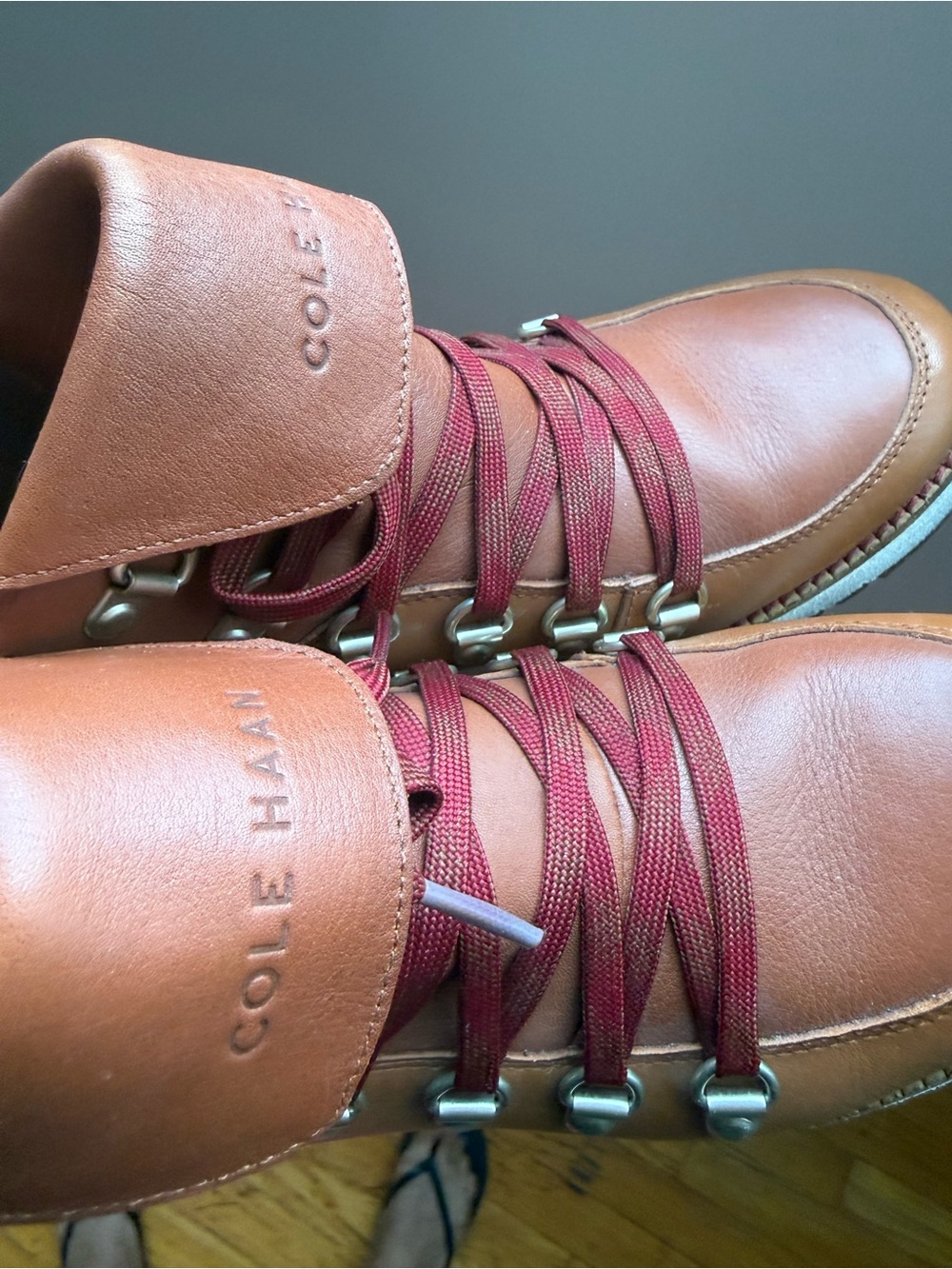 Cole Haan women’s Brown and White Rubber Sole Oxfords